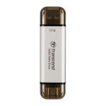 Disque Dur Transcend ESD310 1TB SSD USB Type-A/C 10 Gbit/s Argent