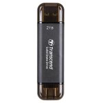 Unidad externa Transcend TS2TESD310C 2TB USB A-C Negro alta velocidad