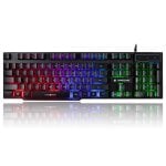 Teclado Tracer TRAKLA46651 membrana completo USB com fio preto LED