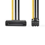 Cable de alimentación Nedis SATA a PCI Express 6 pines 15 cm
