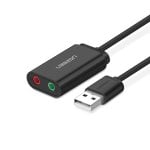 Tarjeta de Audio USB Ugreen 30724 2.0 Canales Negro