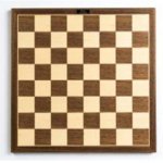 Tabuleiro de xadrez Fournier F06550 de madeira branca de uma só peça