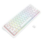 Teclado Redragon Draconic V2 mecánico compacto blanco con RGB y Hot-Swap