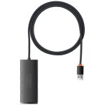 Hub Baseus 4 ports 5000 Mbit/s USB 3.2 Gen 1 modèle WKQX030101 LED Noir