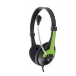 Auriculares Esperanza EH158G con cable alámbricos para música, cable 2 m, negro y verde