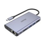Base para portátiles Unitek uHUB S7 USB-C 100W HDMI DisplayPort Ethernet