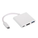 Hub Akyga 1 porta 500 Mbit/s USB 2.0 Type-C modelo AK-AD-57 HDMI