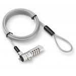 Cable antirrobo Techly 107296 1,8 m Cerradura con combinación Acero Plata