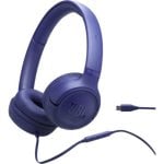 Casque JBL Tune 530C filaire USB-C, son Pure Bass, pliable, micro, bleu