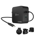 Ladegerät 2 USB-C PD GaN 102 W j5create mit austauschbaren AC-Steckern