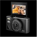 Cámara Digital EasyPix V64 Flip Negra 64 Mpx WiFi 4K
