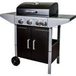 Barbacoa de Gas Ravanson GO-3 13 kW 4 Quemadores Negro