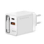Carregador Mars Gaming MD-GAN65R USB-C GaN 65W Cabo Retrátil Branco