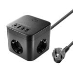 Carregador Mars Gaming MD-CUBE35 Powercube 3x Schuko 4x USB PD 35W GaN Preto