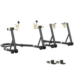 Homcom Caballete De Moto Carga 390 Kg Soporte Delantero Y Trasera Universal