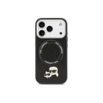Karl Lagerfeld Funda Para Iphone 17 Pro Max – Carcasa De Pu Con Magsafe Negra Con Pins K&c, Diseño Elegante Y Ajuste Preciso