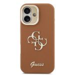 Funda para móvel Guess Granulado Castanho Suporte Logo Design Funcional para iPhone 17