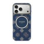 Guess Funda Para Iphone 17 Pro Max – Carcasa Rígida Azul Multilogo Guess, Protección Segura Y Ajuste Preciso