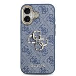 Funda für Handy Guess Polipiel Blau Gold 4G Logo für iPhone 17