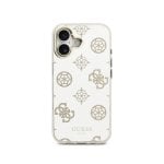 Guess Funda Para Iphone 17 – Carcasa De Tpu Con Magsafe Espejo Peonías Con Brillos Dorado, Diseño Elegante Y Ajuste Preciso