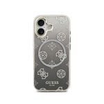 Guess Funda Para Iphone 17 – Carcasa Pc+tpu Con Magsafe Peonía Negra Con Brillos, Diseño Elegante Y Ajuste Preciso