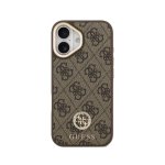 Guess Funda Para Iphone 17 – Carcasa De Polipiel Marrón Con Logo Strass Y Correa Ancha, Diseño Elegante Y Ajuste Preciso