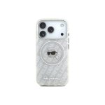 Karl Lagerfeld Funda Para Iphone 17 Pro – Carcasa Iml Con Magsafe Gris Con Logo K&c Brillante, Diseño Elegante Y Ajuste Preciso