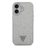 Funda für Smartphone Guess Kunstleder Silber Glitzer MagSafe für iPhone 17