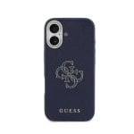 Guess Funda Para Iphone 17 – Carcasa Efecto Piel Azul Con Logo Guess, Diseño Elegante Y Ajuste Preciso