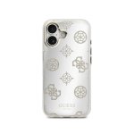 Guess Funda Para Iphone 16 – Carcasa De Tpu Con Magsafe Espejo Peonías Con Brillos Dorado, Diseño Elegante Y Ajuste Preciso
