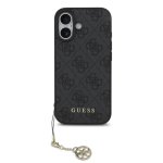 Guess Funda Para Iphone 17 – Carcasa Negra Con Logo 4g Y Charm Dorado, Diseño Elegante Y Ajuste Preciso