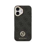 Guess Funda Para Iphone 17 – Carcasa De Polipiel Negra Con Logo Strass Y Correa Ancha, Diseño Elegante Y Ajuste Preciso