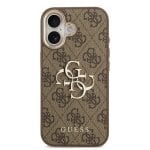 Guess Funda Para Iphone 17 – Carcasa Marrón Con Gran Logo Clásico 4g Dorado, Diseño Elegante Y Ajuste Preciso