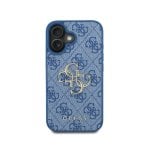 Funda para móvel Guess 4G PU Azul com Correia Design Premium para iPhone 16
