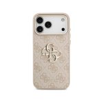 Guess Funda Para Iphone 17 Pro – Carcasa Rosa Con Gran Logo Clásico 4g Dorado, Diseño Elegante Y Ajuste Preciso