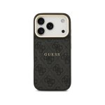 Guess Funda Para Iphone 17 Pro – Carcasa De Polipiel Negra Con Magsafe Y Logo Clásico, Diseño Elegante Y Ajuste Preciso