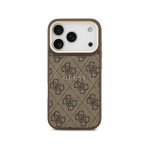 Guess Funda Para Iphone 17 Pro – Carcasa De Polipiel Marrón Con Magsafe Y Logo Clásico, Diseño Elegante Y Ajuste Preciso