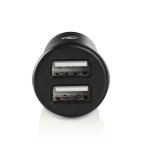 Cargador para coche Nedis CCHAU480ABK Negro con 2 puertos USB-A