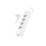 Regleta Klack 4 Enchufes Schuko 3 USB-A y USB-C Protección 1050J Cable 1,5m