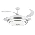 Ventoinha de Teto com Luz Klack KNV-137 30W 107cm 6 Velocidades Pás Retráteis Bluetooth Comando