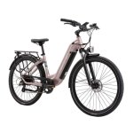 Bicicleta Eléctrica Maxturn Marathon Motor 250W Batería 36V 27.5" Frenos Hidráulicos Rosa