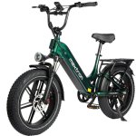 Bicicleta Elétrica Maxturn Camel 250W 48V18ah 20" Travões de Disco Hidráulicos Verde