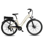 Bicicletta Elettrica Maxturn Urban7 250W 36V12.8Ah 27.5" Freni a Disco Meccanici Beige
