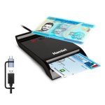 Lettore di carte intelligenti Hamlet HUSCR-NFCX USB Type-A/Type-C Nero