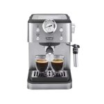 Cafetera Espresso DeLonghi 1,7 L 15 Bares con espumador de leche y bandeja extraíble