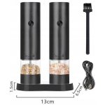 Moulin à sel et poivre Promis MP34DUO 21 cm aluminium noir