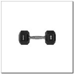 Mancubra a peso fisso HMS Fitness HEX PRO 10 kg, acciaio inossidabile e gomma