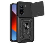 Funda para móvil COOL Semirígida PC TPU Aluminio Negro con Anillo para Xiaomi REDMI A7 Pro