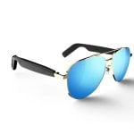Klack Aviator Gafas Inteligentes Bluetooth Altavoces Micrófono Protección UV400 Negras