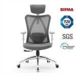 Silla Ergonómica Sihoo M18 Soporte 4 Puntos Malla Transpirable Gris